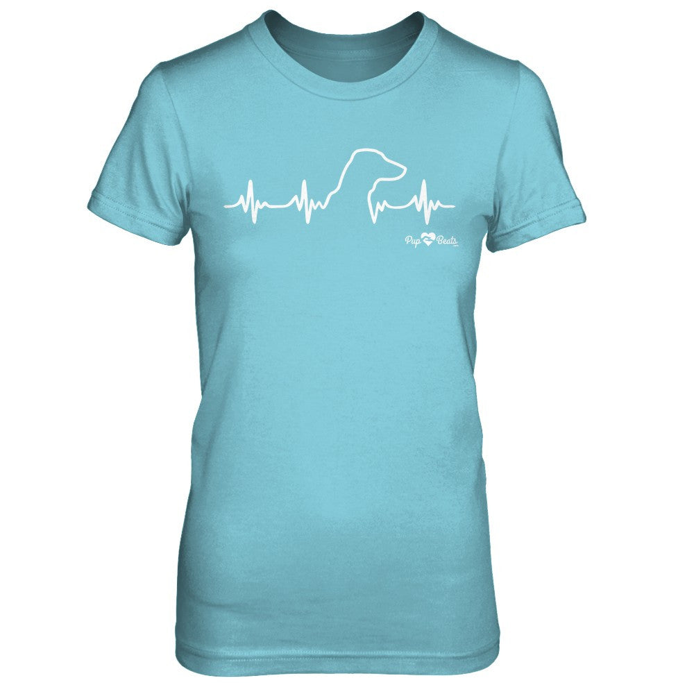 Dachshund Heartbeat Fitted Short Sleeve Tee