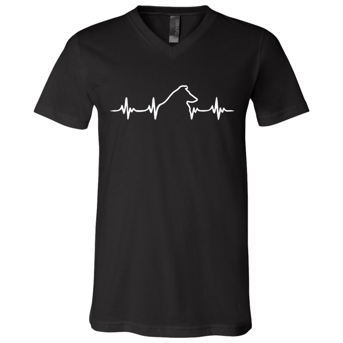 Collie Heartbeat V-Neck T-Shirt