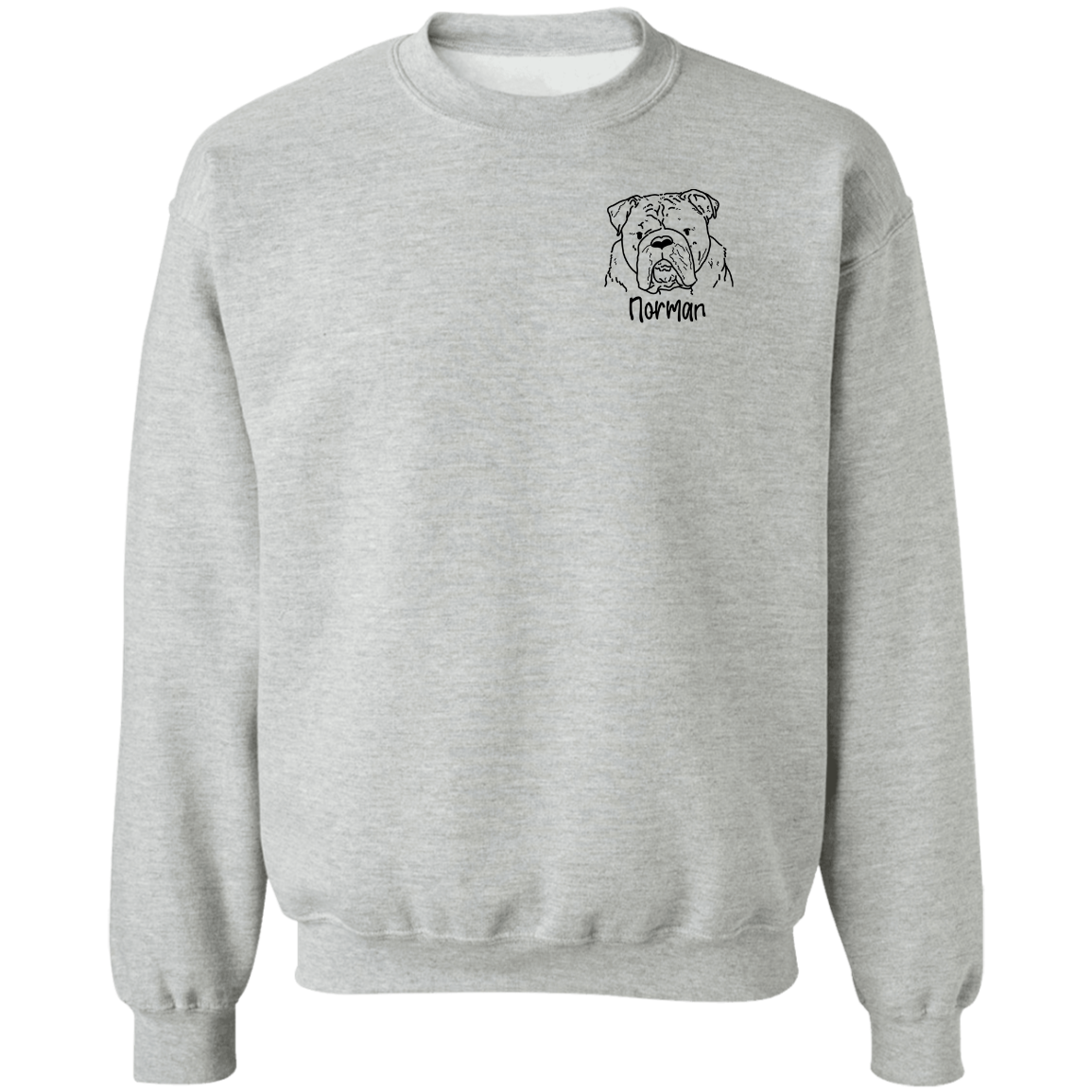 Norman The Bulldog Pullover Sweatshirt