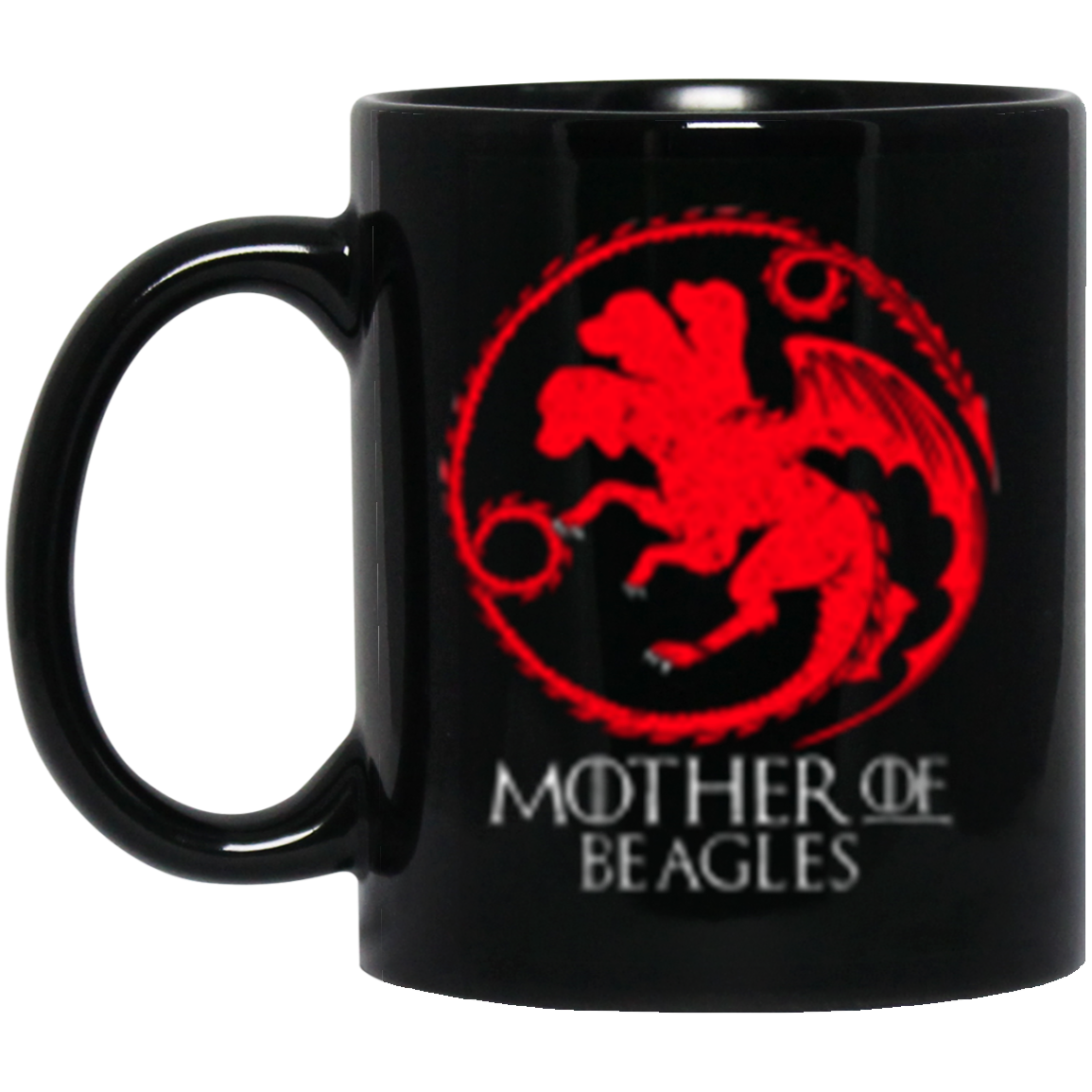 Mother Of Beagles Black Mug